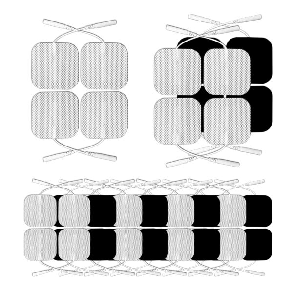 Medical physiotherapy electrode pads, 50-50mm, 2.0mm perforated wire type.