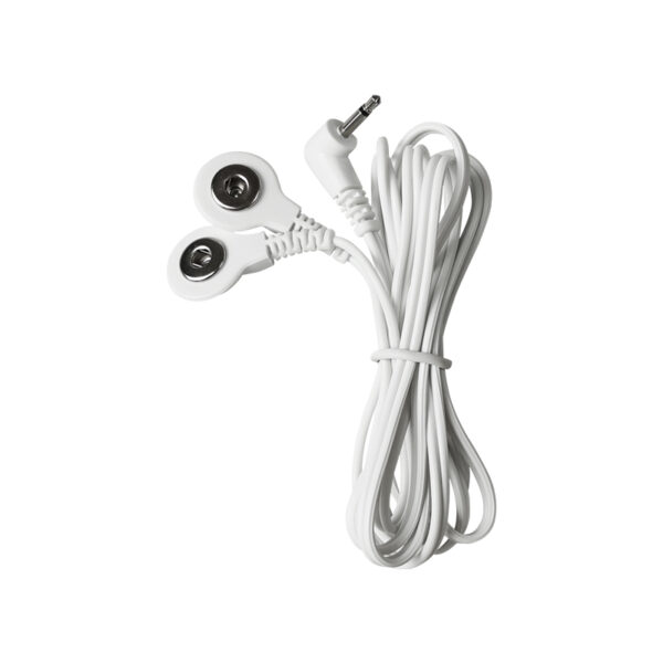 2.5DC elbow-type dual-split button-type white therapeutic electrode wire