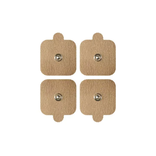 40mm non-woven apricot-colored button-type electrode pads with ears