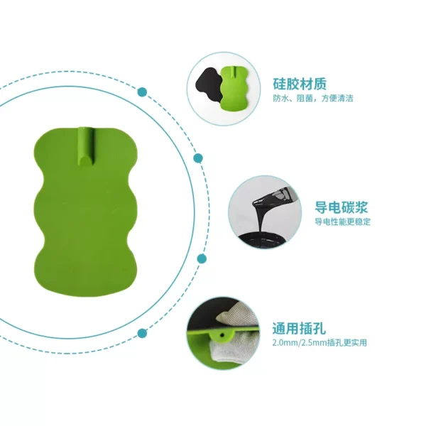 Silicone electrode pads 55-92mm/2.0mm hole manufacturer | Reusable electrode pad OEM customization factory