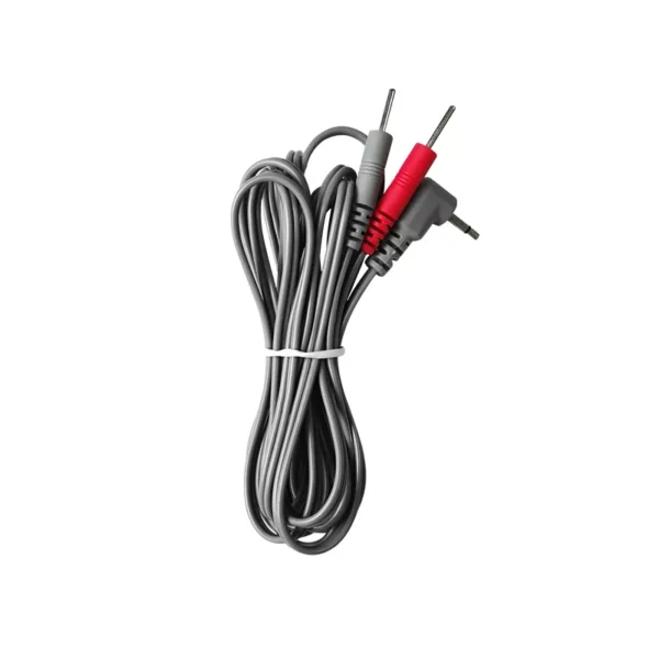 Physiotherapy electrode wire, 2.5DC bendable, 1-to-2 2.0 needle (red + gray)