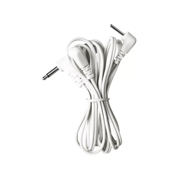 2.5DC elbow-type double-ended curved needle white physiotherapy electrode wire