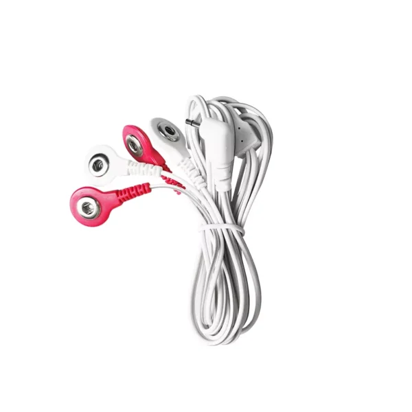 2.5DC elbow-type four-button (two red + two white) physiotherapy electrode wire