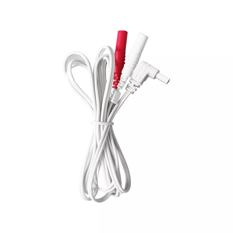 2.35 Safety Standard Elbow One-to-Two Pin Sheathed Wire (White + Red) Therapeutic Electrode Wire