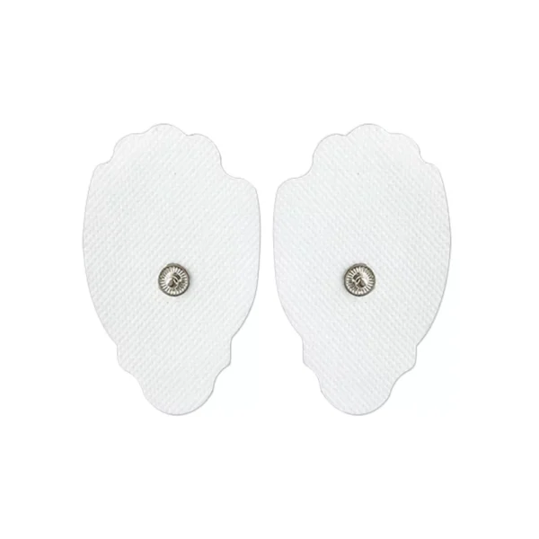 Non-woven palm-shaped button electrode pads