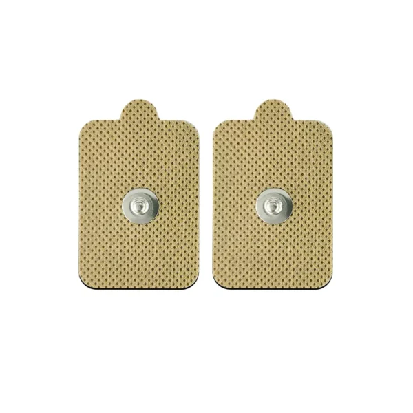 Non-woven apricot-colored button-type 50mm-35mm electrode pads