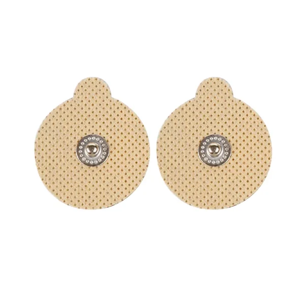 Apricot-colored non-woven fabric button electrode pads, 32mm
